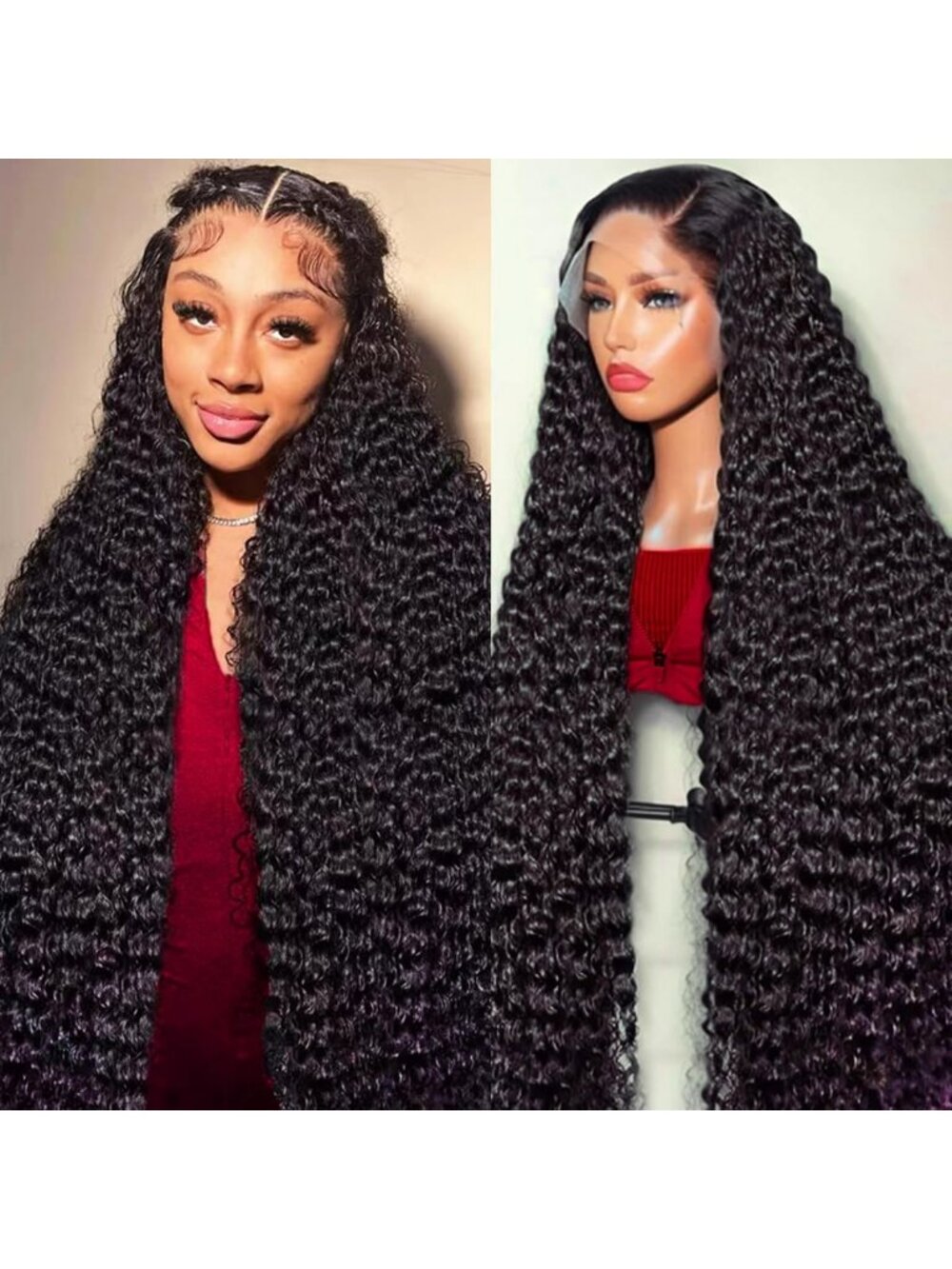 Deep Wave Lace Front Wigs Human Hair 250 Density 15A Raw 13x6 hd Lace Frontal